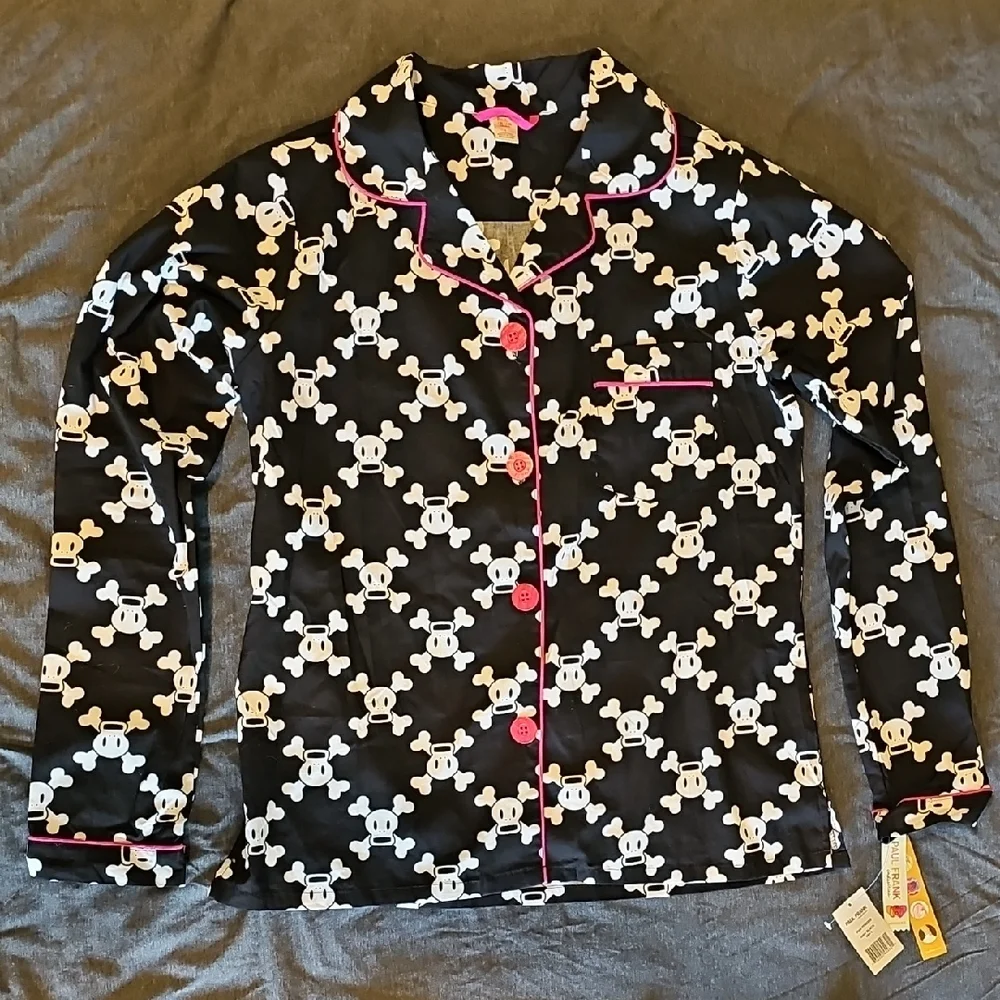 NWT - Paul Frank "Skurvy" Pajama Set - Size L (Junior/Slim Fit)- Y2K Goth-Cute - Picture 6 of 9
